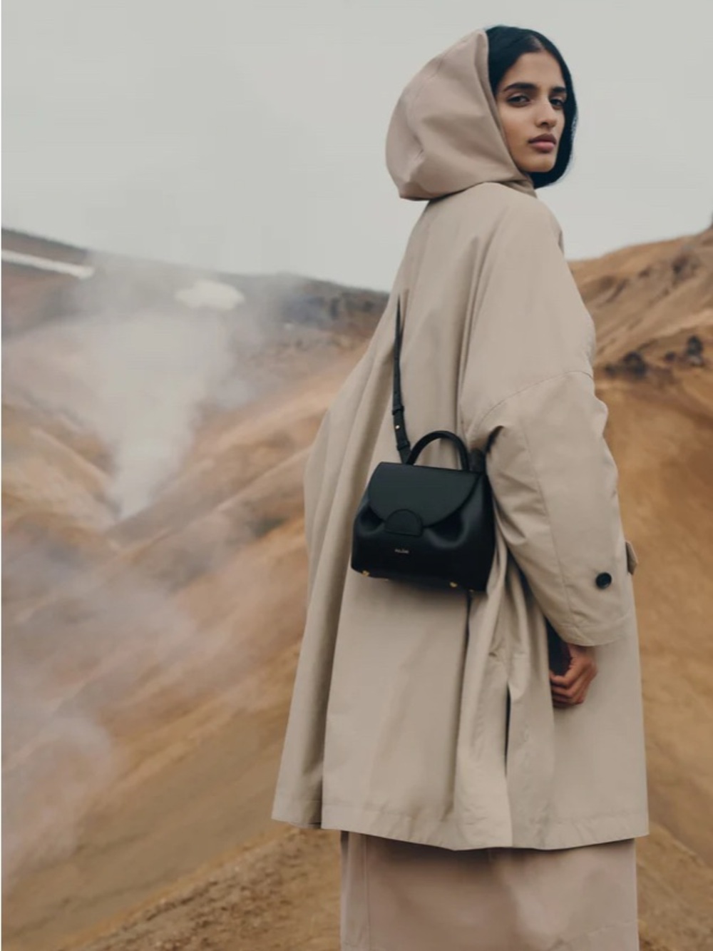Polene Numéro Un Nano Black Leather Mini Crossbody Bag - Women